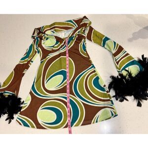 Mod Disco Swirl Feather Dress